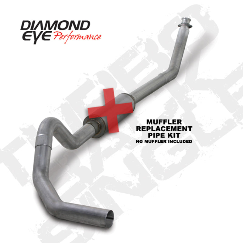 KIT Diamond Eye 4in TB MFLR RPLCMENT TUBO SGL AL: 98.5 - 02 DODGE CUMMINS 5.9L