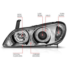 Cargar imagen en el visor de la galería, ANZO 2000-2004 Infiniti I30 Faros delanteros con proyector cromado Halo
