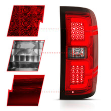 Cargar imagen en el visor de la galería, ANZO 2014-2018 Chevy Silverado 1500 luces traseras LED rojo/transparente
