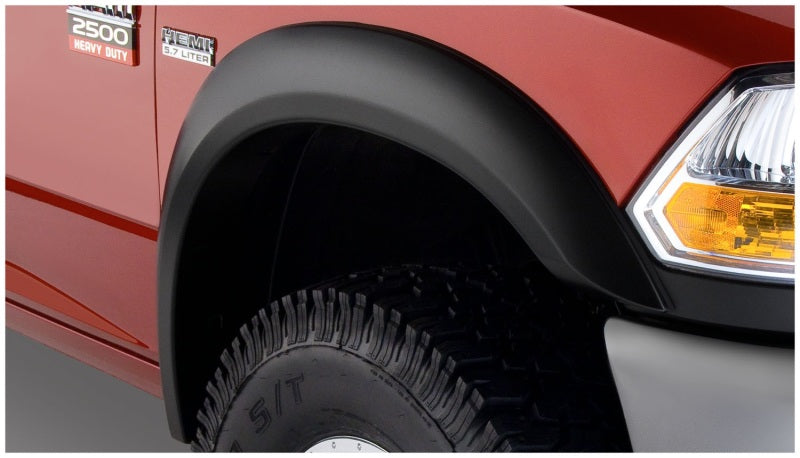 Bushwacker 10-18 Dodge Ram 2500 Fleetside Extend-A-Fender estilo bengalas 4 piezas 76.3/98.3 pulgadas cama - negro