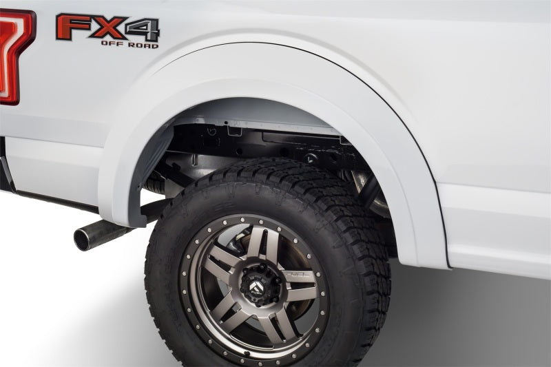 Bushwacker 15-17 Ford F-150 Styleside Extend-A-Fender estilo bengalas 4 piezas 67.1/78.9/97.6 pulgadas cama - negro