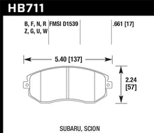 Cargar imagen en el visor de la galería, Hawk 13-14 Scion FR-S / 13-14 Subaru BRZ Base 2dr Coupe HPS 5.0 Front Brake Pads