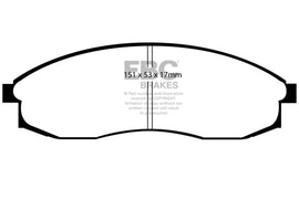 Pastillas de freno delanteras EBC 93-98 Nissan Skyline (R33) 2.5 GTS Redstuff