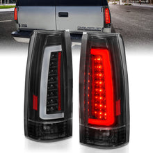 Cargar imagen en el visor de la galería, ANZO 1999-2000 Cadillac Escalade luces traseras LED, carcasa negra, par de lentes transparentes