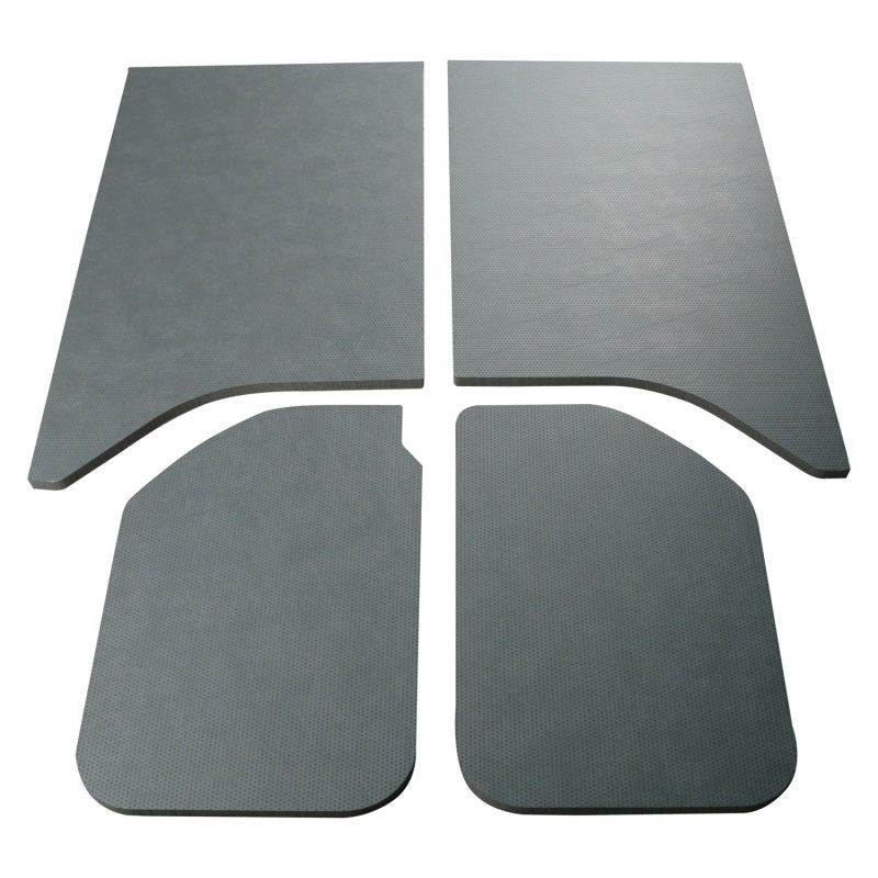 DEI 11-18 Jeep Wrangler JK 2 puertas Boom Mat Headliner - 4 piezas - Aspecto de cuero gris