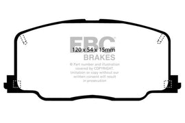 EBC 90-91 Lexus ES250 2.5 Pastillas de freno delanteras Yellowstuff