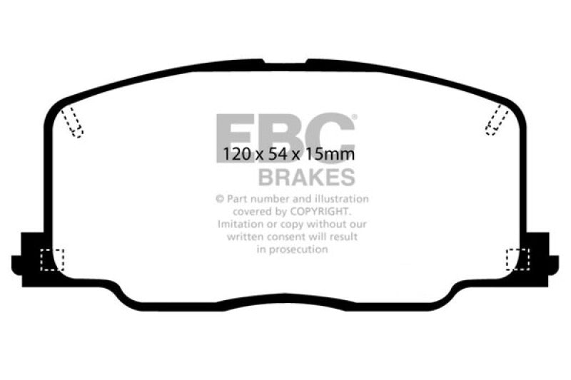 EBC 90-91 Lexus ES250 2.5 Pastillas de freno delanteras Redstuff