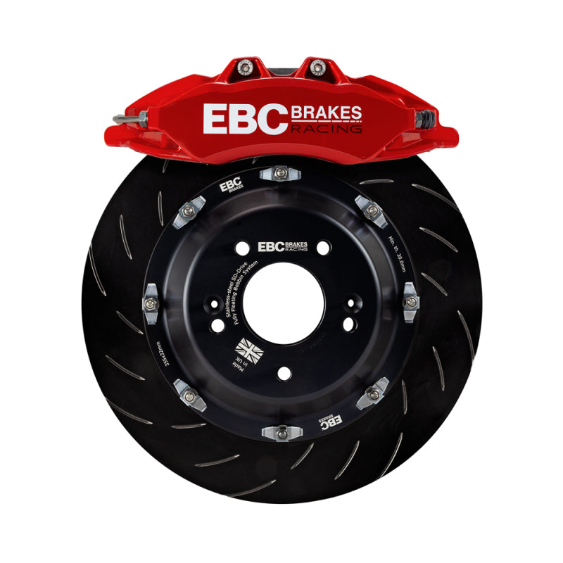 EBC Racing 2019+ BMW M235i (F44) Pinzas Apollo rojas de 6 pistones Rotores de 355 mm Kit de freno delantero grande