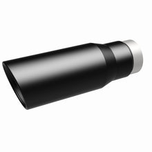 Cargar imagen en el visor de la galería, MagnaFlow Tip Stainless Black Coated Single Wall Round Single Outlet 5in Dia 3.5in Inlet 14.5in L