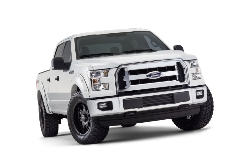 Bushwacker 16-17 Ford F-150 Styleside bolsillo estilo bengalas 4 piezas 78.9/67.1/97.6 pulgadas cama - Oxford blanco