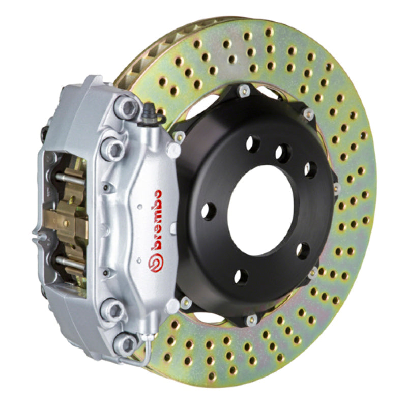 Brembo 02-06 Mini Cooper Fr GT BBK 4Pis Cast 2pc 320x28 2pc Rotor Perforado-Plata