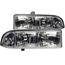 Cargar imagen en el visor de la galería, ANZO 1998-2005 Chevrolet S-10 Faros delanteros de cristal cromados
