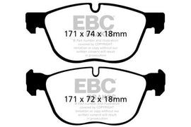 EBC 07-10 BMW X5 3.0 Pastillas de freno delanteras Yellowstuff