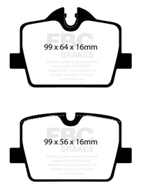 EBC 2019+ BMW Z4 G29 2.0T Pastillas de freno traseras Greenstuff