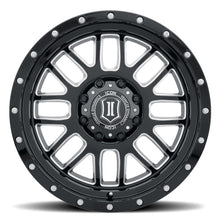 Cargar imagen en el visor de la galería, ICON Alpha 20x9 6x135 16mm Offset 5.625in BS Rueda de radios fresados ​​en negro brillante