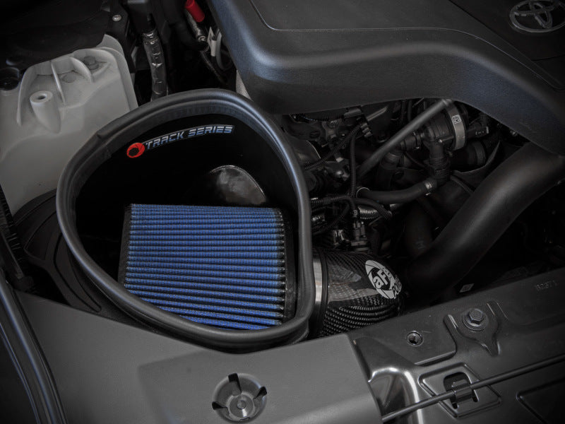 aFe 19-22 BMW Z4 30i L4-2.0L (t) Track Series Sistema de admisión de aire frío de fibra de carbono con filtro Pro 5R