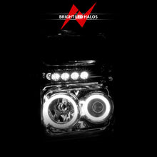 Cargar imagen en el visor de la galería, ANZO 2008-2010 Ford F-250 Faros delanteros con proyector con halo cromado (CCFL)