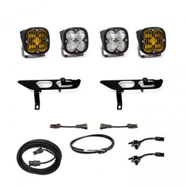 Baja Designs 2021+ Ford F150 Kit de bolsillo antiniebla SAE Amber Squadron Sport DC con Upfitter