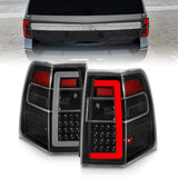 Luces traseras LED ANZO 07-17 Ford Expedition con barra de luz, carcasa negra, lente transparente