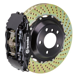 Brembo 00-02 CL500/03-05 S600/03-06 CL600 Fr GT BBK 4Pis Cast 2pc 355x32 2pc Rotor Perforado-Negro