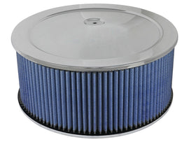 Filtros de aire aFe MagnumFLOW Round Racing P5R A/F Chrome Assy 14x6: Negro/Azul E/M