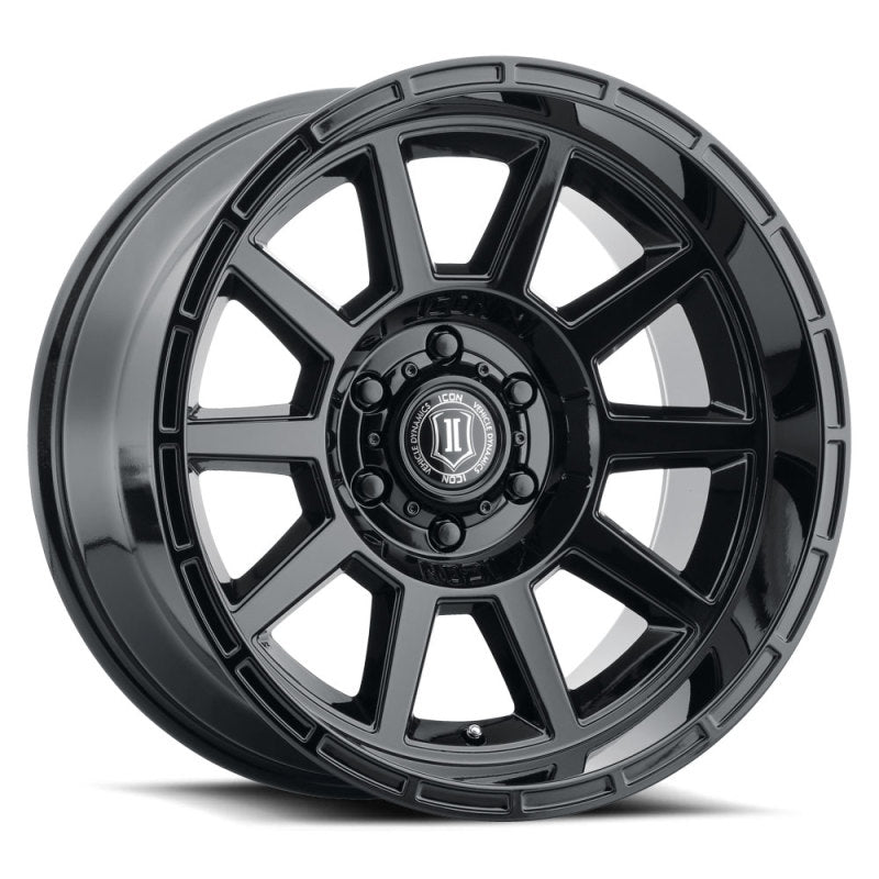 ICON Recoil 20x10 6x135 -24mm Offset 4.5in BS Rueda negra brillante