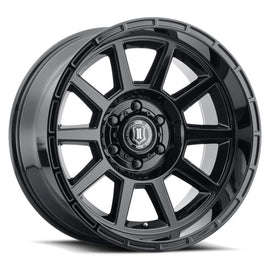 ICON Recoil 20x10 6x135 -24mm Offset 4.5in BS Rueda negra brillante