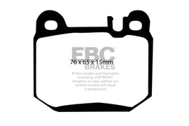 EBC 00-01 Mercedes-Benz Clase M (ML) ML430 4.3 Pastillas de freno traseras Greenstuff