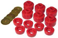 Cargar imagen en el visor de la galería, Prothane 07-14 Chevy Silverado Body Mount 12 Bushing Kit - Red