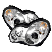 Load image into Gallery viewer, Spyder Mercedes Benz C-Class 01-05 4 DrProjector Headlights Halogen-LED Halo Chrm PRO-YD-MBW203-HL-C