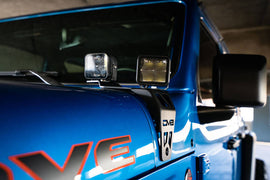DV8 Offroad 20-22 Jeep JL 392/Jeep JT Mojave Edition Soportes de luz de doble cápsula