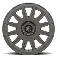 Cargar imagen en el visor de la galería, ICON Ricochet 17x8 5x108 38mm Offset 6in BS Rueda negra satinada