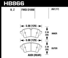 Cargar imagen en el visor de la galería, Hawk 17-19 Audi A4 / 18-19 Audi A5 Performance Ceramic Street Rear Brake Pads