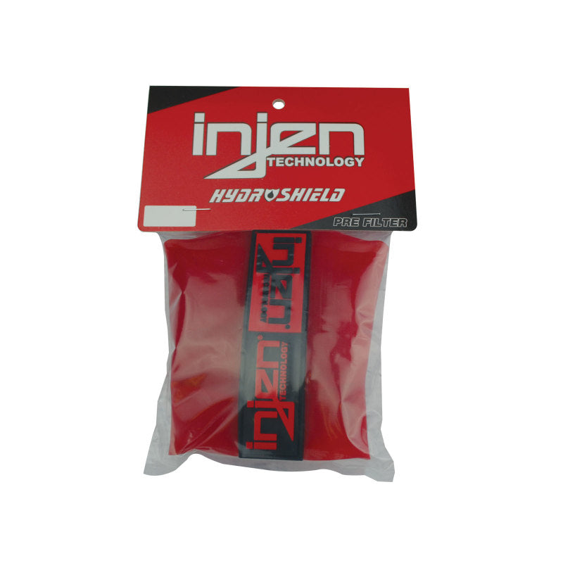 Prefiltro repelente al agua rojo Injen para X-1015 X-1018 base de 6,75 pulgadas/5 pulgadas de alto/5 pulgadas de parte superior