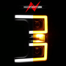 Cargar imagen en el visor de la galería, Faros delanteros LED ANZO 17-18 Ford F-250 Super Duty Faros delanteros LED estilo tablón negros (par)