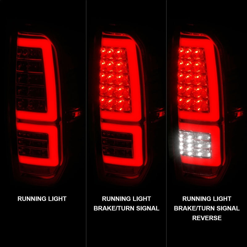 ANZO 2014-2021 Toyota Tundra luces traseras LED carcasa cromada/lente transparente