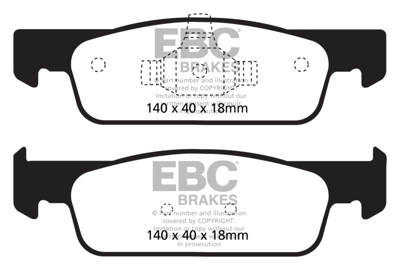 EBC 2016-2017 Smart Fortwo 0.9L Turbo Greenstuff Pastillas de freno delanteras