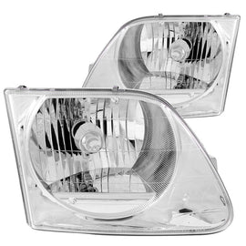 ANZO 1997-2003 Ford F-150 Faros delanteros de cristal cromados