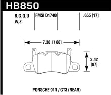 Cargar imagen en el visor de la galería, Hawk 2019 Porsche 911 /GT3  DTC-70 Race Rear Brake Pads
