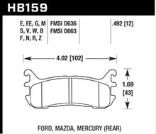 Cargar imagen en el visor de la galería, Hawk 03-05 Mazda Miata Juego de pastillas de freno traseras ER-1