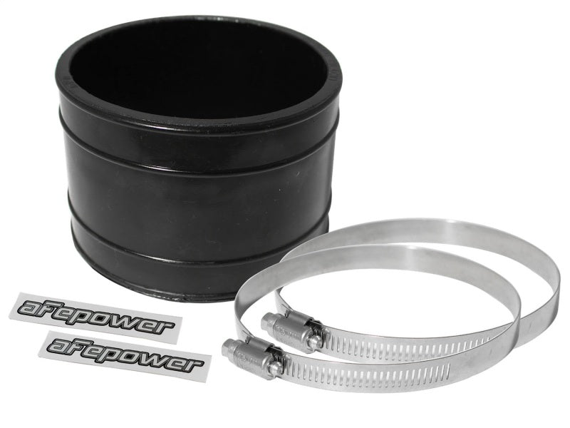 Kit de piezas de repuesto para sistema de admisión de aire frío aFe Magnum FORCE (4 pulgadas de diámetro interior x 3 pulgadas de largo) Acoplador recto - Negro