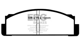 EBC 68-83 Fiat 124 1.6 Pastillas de Freno Traseras Yellowstuff