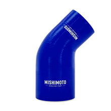 Cargar imagen en el visor de la galería, Acoplador reductor de silicona Mishimoto 45 grados 2,5 pulgadas a 3 pulgadas - Azul