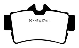 Pastillas de freno traseras EBC 94-98 Ford Mustang 3.8 Redstuff
