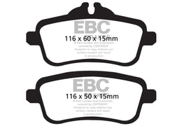 EBC 13-16 Mercedes-Benz GL63 AMG 5.5 Twin Turbo Pastillas de freno traseras Bluestuff