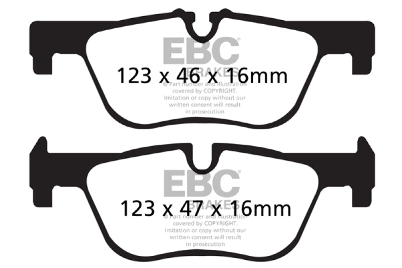 EBC 14+ BMW 228 Coupé 2.0 Turbo ATE pinzas Pastillas de freno traseras Redstuff