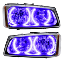 Cargar imagen en el visor de la galería, Oracle Lighting 03-06 Chevrolet Silverado Pre-Assembled LED Halo Headlights -UV/Purple