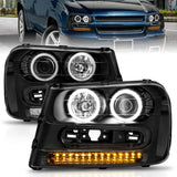 ANZO 2002-2009 Chevrolet Trailblazer proyector faros con halo negro