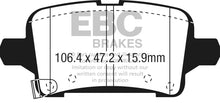 Cargar imagen en el visor de la galería, EBC 2016+ Chevrolet Malibu 1.5L Turbo (Elec PB) Pastillas de freno traseras Yellowstuff