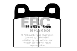 EBC 64-69 Porsche 911 2.0 (M Caliper) (Rotor delantero sólido) Pastillas de freno traseras Bluestuff